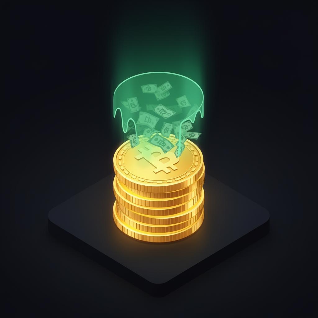 Hidden fees being lifted off a stack of coins
